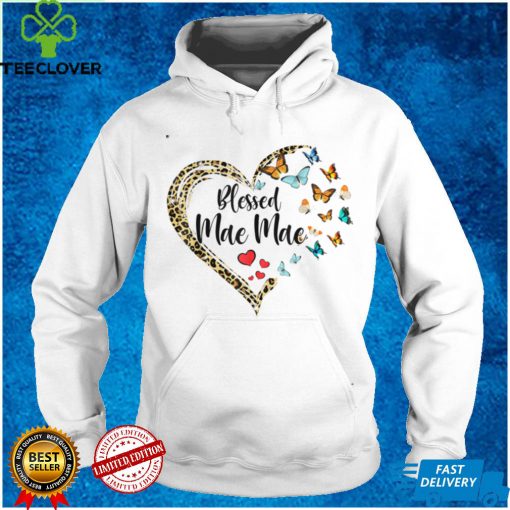 Blessed Mae Mae Butterfly Heart Leopard Mae Mae T Shirt Sweater Shirt