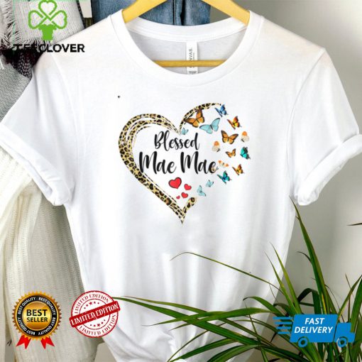 Blessed Mae Mae Butterfly Heart Leopard Mae Mae T Shirt Sweater Shirt