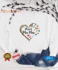 Blessed Mae Mae Butterfly Heart Leopard Mae Mae T Shirt Sweater Shirt