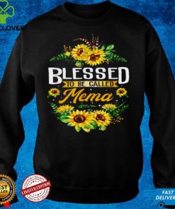 Blessed To Be Called Mema Sunflower Mothers Day Shirt