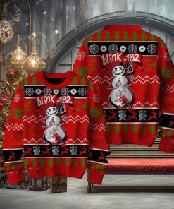 Blink 182 Custom Snowman Ugly Christmas Sweater