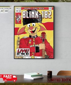 Blink 182 Event Poster Thursday October 12 2023 Live At The O2 London United Kingdom World Tour Crappy Punk Rock Poster Canvas