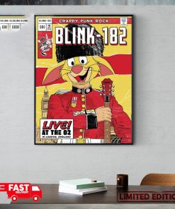 Blink 182 Event Poster Thursday October 12 2023 Live At The O2 London United Kingdom World Tour Crappy Punk Rock Poster Canvas