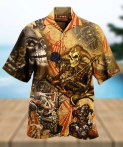 Blood A King In Heart Clown Skull Hawaiian Shirt