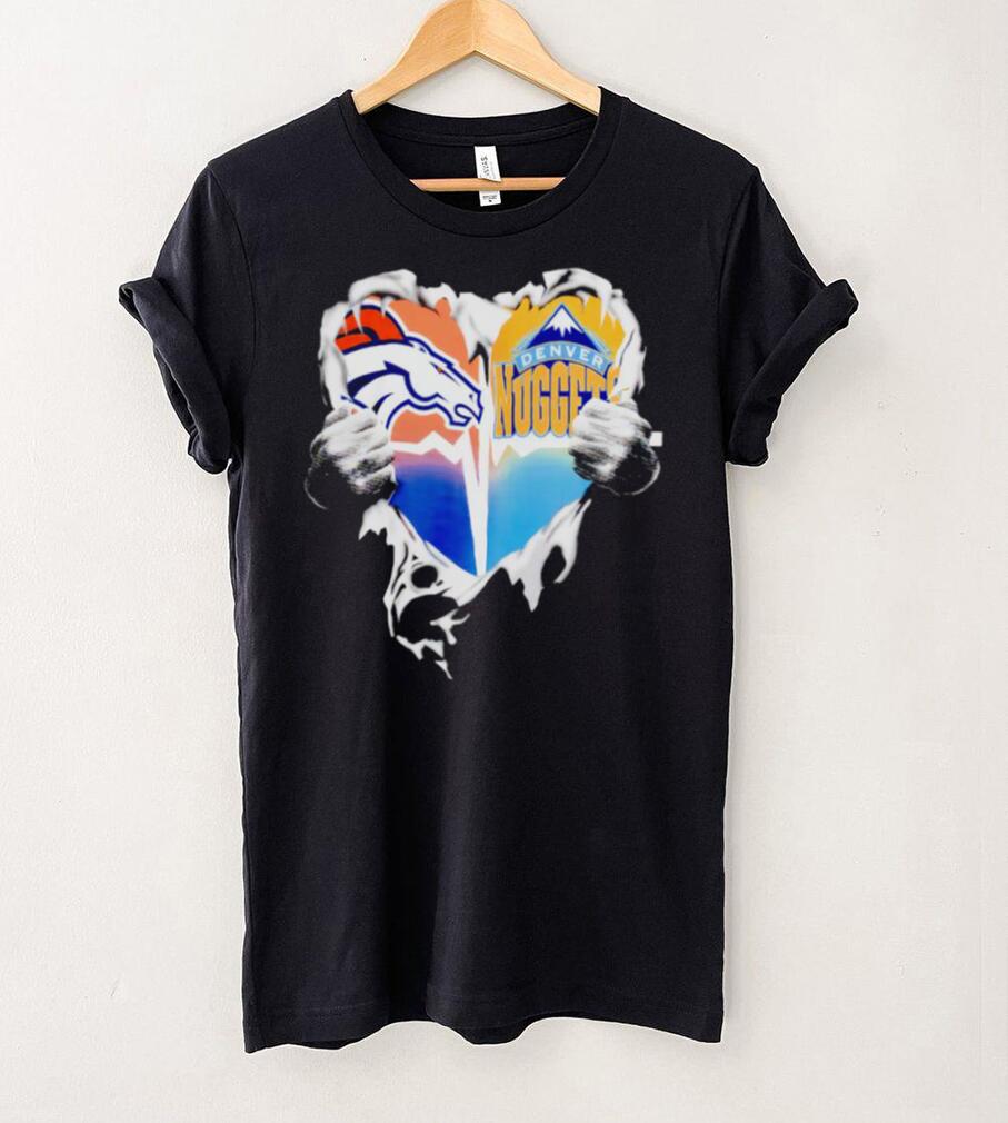 Blood Inside Heart Denver Broncos and Denver Nuggets shirt Blood Inside Heart Denver Broncos and Denver Nuggets shirt