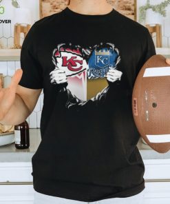 Blood Inside Kansas City Chiefs And Kansas City Royals Heart T Shirt