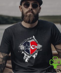 Blood Inside Me Dallas Cowboys And Kansas City Chiefs It’S In My Heart T Shirt