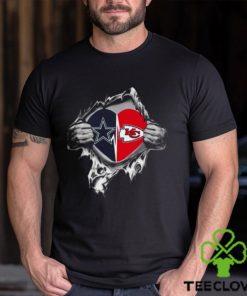Blood Inside Me Dallas Cowboys And Kansas City Chiefs It’S In My Heart T Shirt