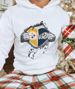 Blood Inside Me Pittsburgh Steelers And Nashville Predators 2023 T shirt