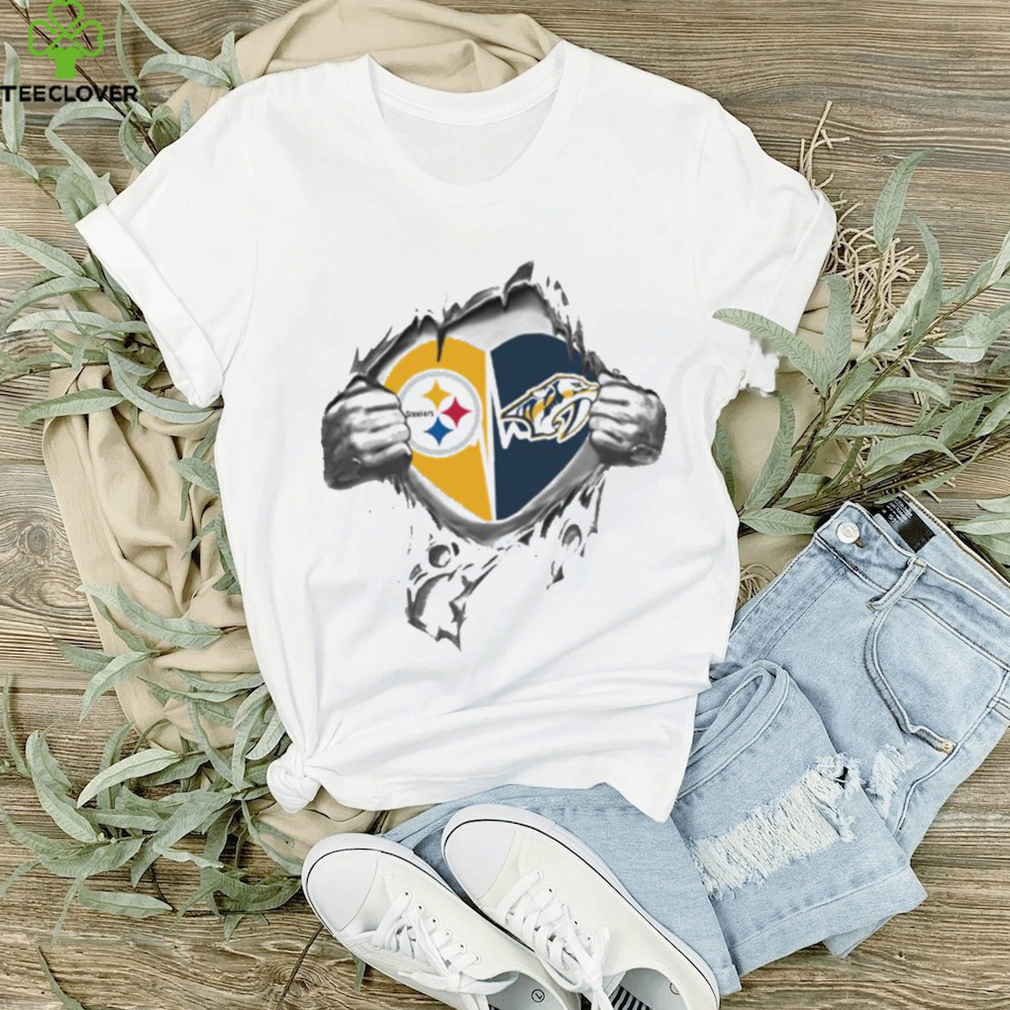 Blood Inside Me Pittsburgh Steelers And Nashville Predators 2023 T shirt Blood Inside Me Pittsburgh Steelers And Nashville Predators 2023 T shirt