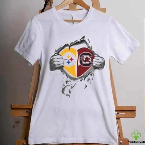 Blood Inside Me Pittsburgh Steelers And South Carolina Gamecocks 2023 hoodie, sweater, longsleeve, shirt v-neck, t-shirt