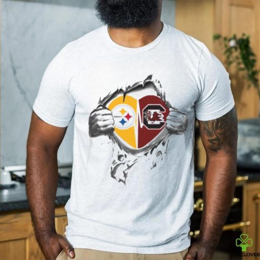 Blood Inside Me Pittsburgh Steelers And South Carolina Gamecocks 2023 hoodie, sweater, longsleeve, shirt v-neck, t-shirt