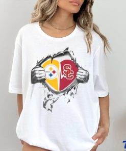 Blood Inside Me Pittsburgh Steelers And USC Trojans 2023 hoodie, sweater, longsleeve, shirt v-neck, t-shirt