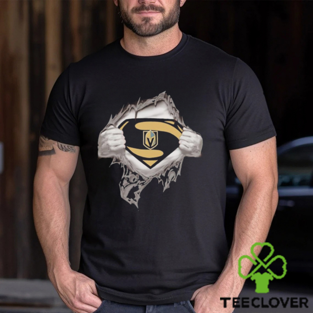 Blood Inside Me Vegas Golden Knights Superman Shirt - Guineashirt Premium ™  LLC