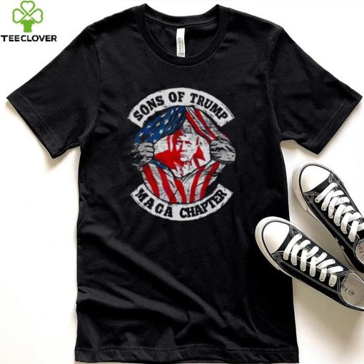 Blood Inside Sons Of Trump Maga Chapter 2024 USA Distressed Flag Shirt