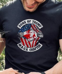 Blood Inside Sons Of Trump Maga Chapter 2024 USA Distressed Flag Shirt