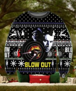 Blow Out Poster Knitted Ugly Xmas Sweater