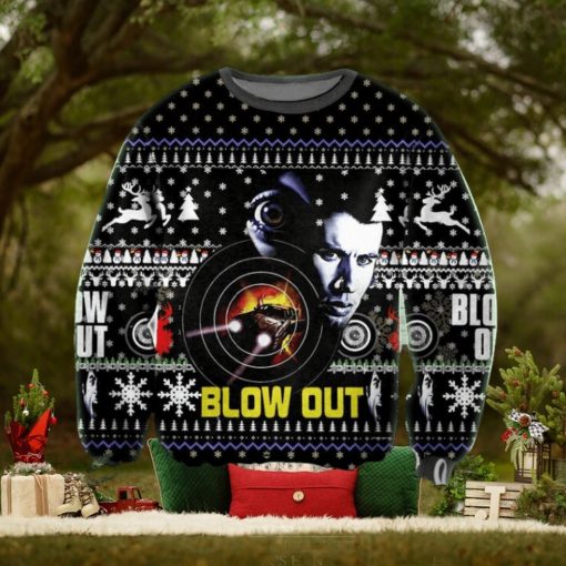 Blow Out Poster Knitted Ugly Xmas Sweater