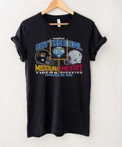 Blue 84 Adult 2023 Cotton Bowl Missouri Tigers vs. Ohio State Buckeyes Dueling T Shirt