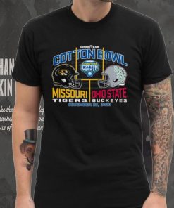 Blue 84 Adult 2023 Cotton Bowl Missouri Tigers vs. Ohio State Buckeyes Dueling T Shirt