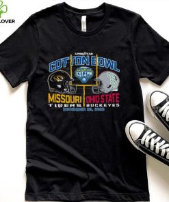 Blue 84 Adult 2023 Cotton Bowl Missouri Tigers vs. Ohio State Buckeyes Dueling T Shirt