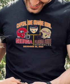 Blue 84 Adult 2023 Orange Bowl Georgia Bulldogs vs. Florida State Seminoles Dueling T Shirt