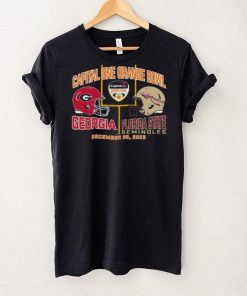 Blue 84 Adult 2023 Orange Bowl Georgia Bulldogs vs. Florida State Seminoles Dueling T Shirt