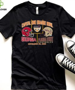 Blue 84 Adult 2023 Orange Bowl Georgia Bulldogs vs. Florida State Seminoles Dueling T Shirt