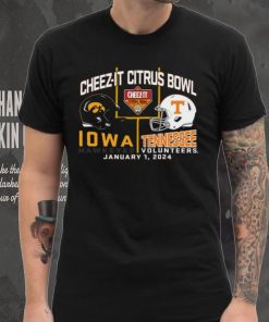 Blue 84 Adult 2024 Citrus Bowl Iowa Hawkeyes vs. Tennessee Volunteers Dueling T Shirt