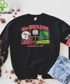 Blue 84 Adult 2024 Fiest Bowl Liberty Flames vs. Oregon Ducks Dueling T Shirt