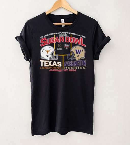 Blue 84 Adult 2024 Sugar Bowl Texas Longhorns vs. Washington Huskies Dueling T Shirt