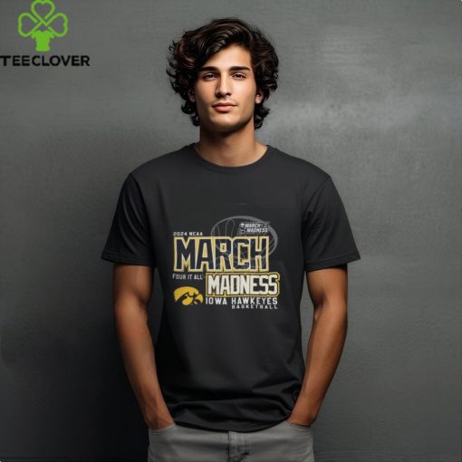 Blue 84 Iowa Hawkeyes 2024 WoBasketball March Madness Tee Shirt