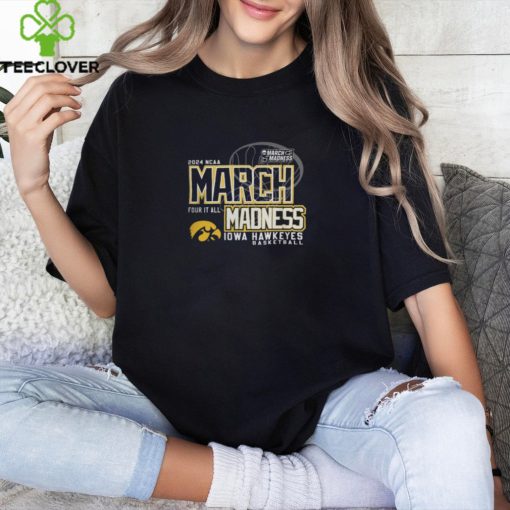 Blue 84 Iowa Hawkeyes 2024 WoBasketball March Madness Tee Shirt