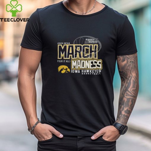 Blue 84 Iowa Hawkeyes 2024 WoBasketball March Madness Tee Shirt