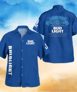 Blue Aloha Bud Light Hawaiian Shirt Beer Lovers Gift