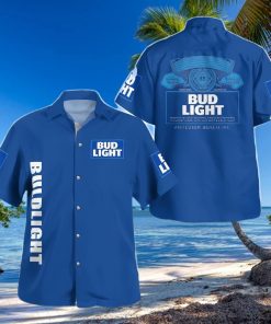 Blue Aloha Bud Light Hawaiian Shirt