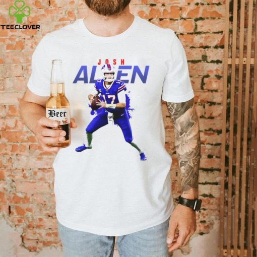 Blue And White Josh Allen T Shirt