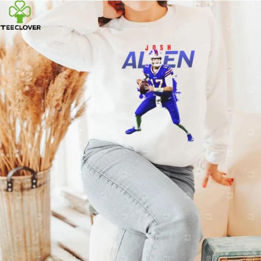 Blue And White Josh Allen T Shirt