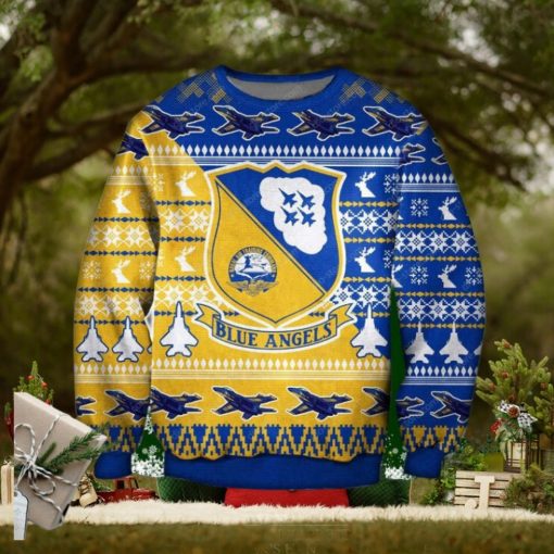 Blue Angels Air Force Knitted Ugly Xmas Sweater