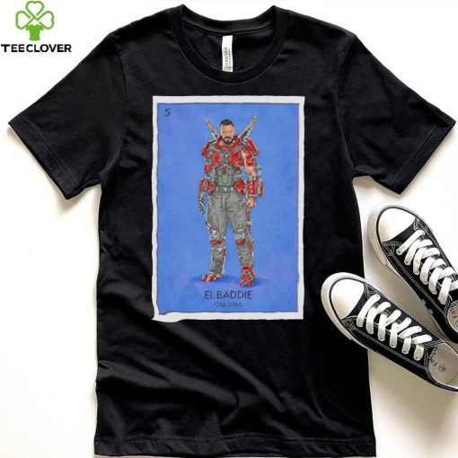 Blue Beetle Carapax El Baddie Loteria Card shirt