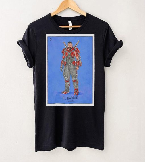 Blue Beetle Carapax El Baddie Loteria Card shirt