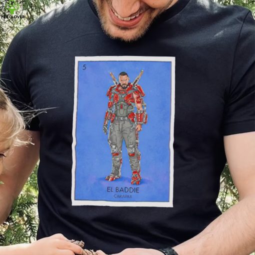 Blue Beetle Carapax El Baddie Loteria Card shirt