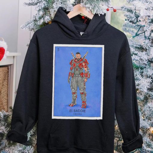Blue Beetle Carapax El Baddie Loteria Card shirt