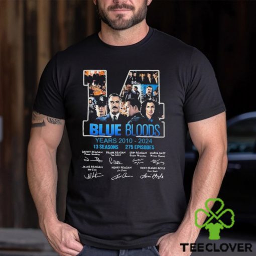 Blue Bloods 14 Years Of 2010 2024 signatures t shirt