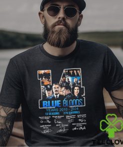 Blue Bloods 14 Years Of 2010 2024 signatures t shirt