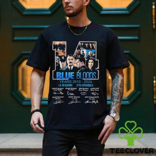 Blue Bloods 14 Years Of 2010 2024 signatures t shirt