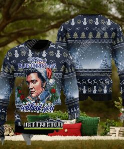 Blue Christmas Without You Elvis Presley 3D Ugly Sweater