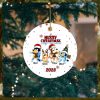 Bluey Christmas 2023 Ornament, Bluey Dog Christmas Ornament