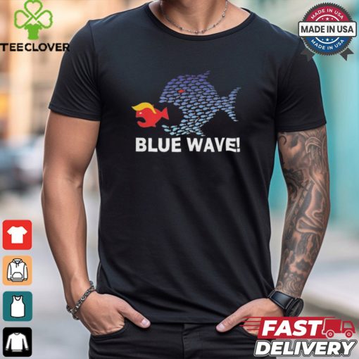 Blue Fish Eating Red Fish Blue Wave 2024 Shirt