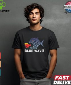 Blue Fish Eating Red Fish Blue Wave 2024 Shirt